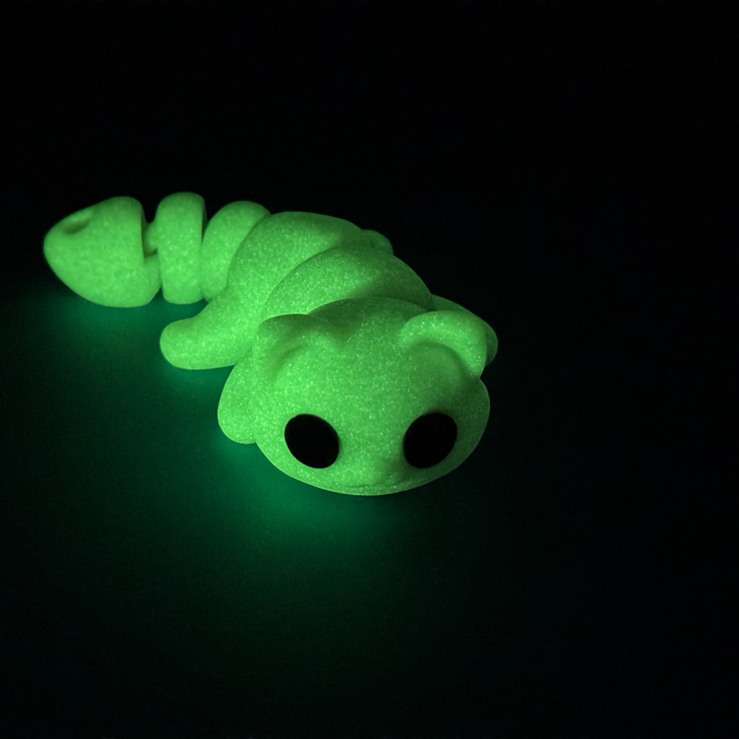 Flexi Kat Sleutelhanger Glow-in-the-Dark – 3D-Geprinte Sleutelhanger