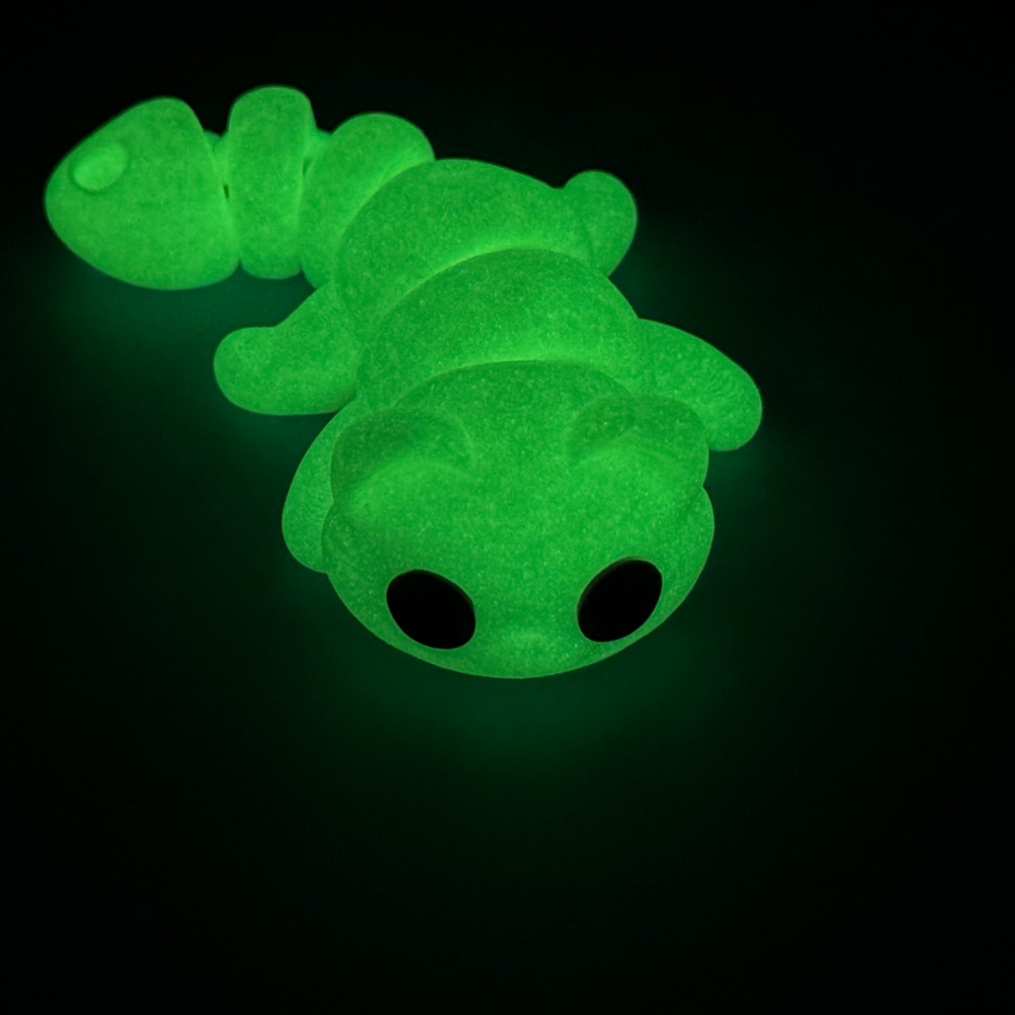 Flexi Kat Sleutelhanger Glow-in-the-Dark – 3D-Geprinte Sleutelhanger